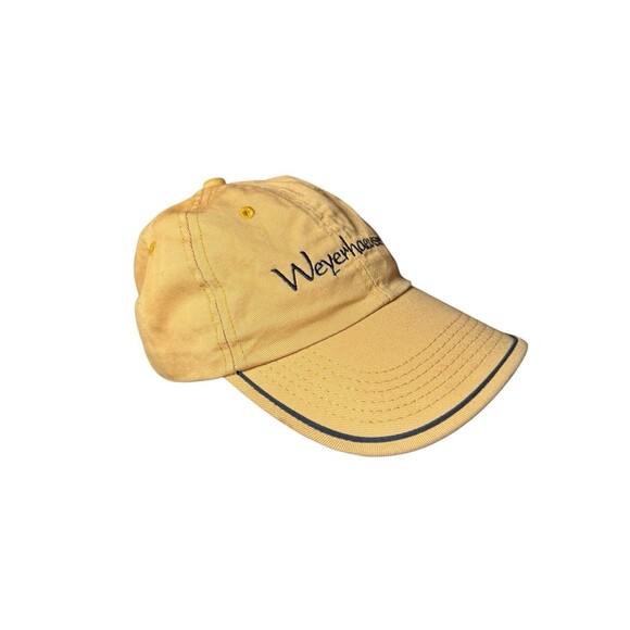 Vintage Weyerhaeuser Lumber Company Yellow Baseball Hat K-Products Adjustable